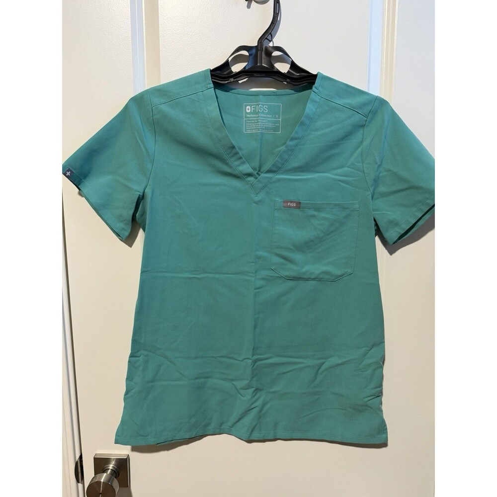 FIGS Women's Catarina Scrub Top Size Small Surgical Green